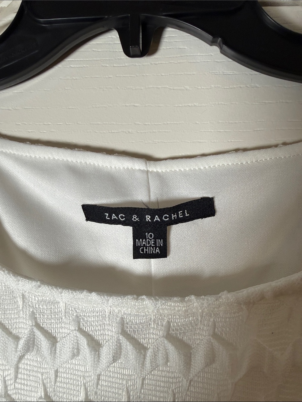 Zac & Rachel White Textured Cap-Sleeve Midi Dress - Picture 4 of 4